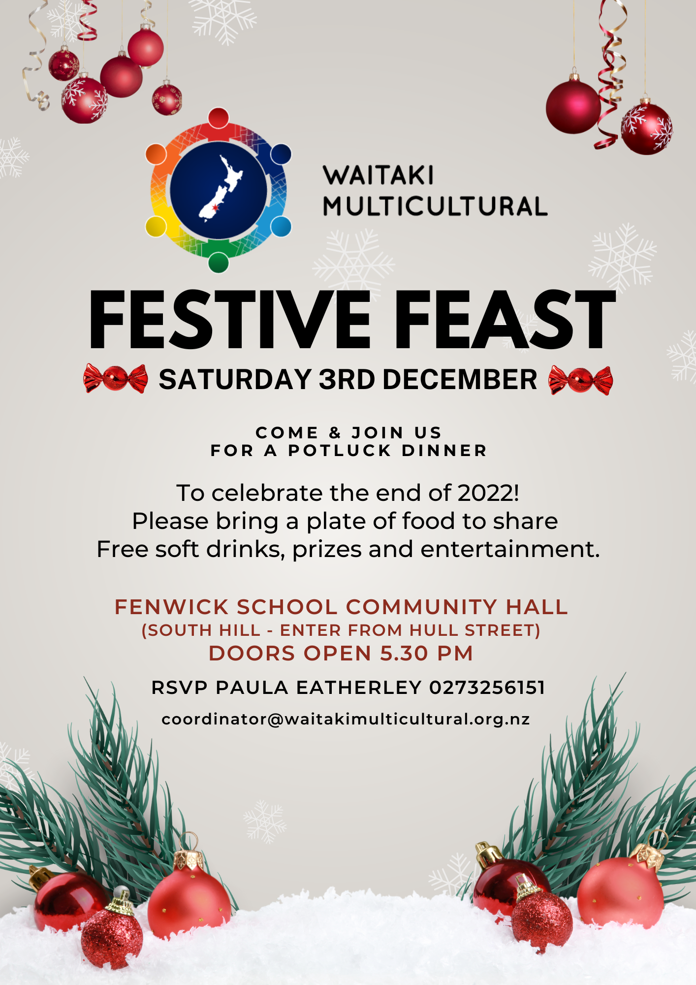 Waitaki Multicultural's Festive Feast 2022